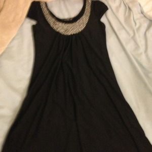 Cute LBD with little neck sequin detail so pretty
