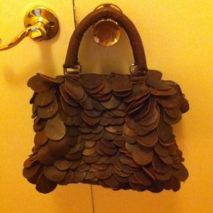 All leather medium size purse