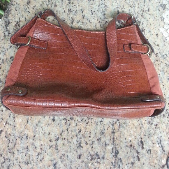 Leather and suede handbag - Picture 2 of 4