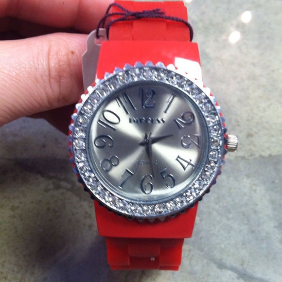 Red bangle jelly watch NWT
