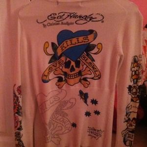 Ed hardy tattoo designed sweater