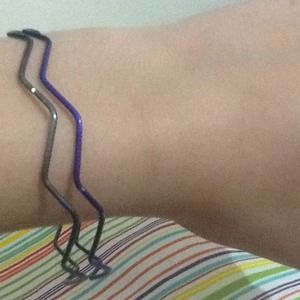 Stackable geometric bracelets