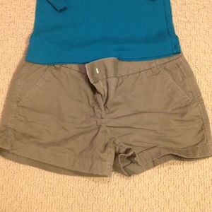 J crew chinos. Olive green. 3 inch inseam.