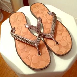 On hold!! Authentic Coach sandals