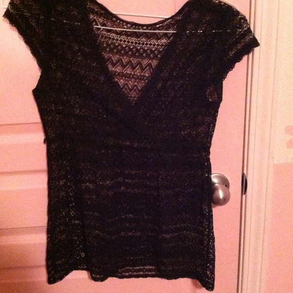 Black lace shirt