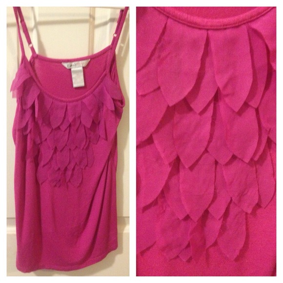 Feathered Pink Top