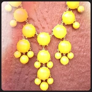 Yellow Jcrew style bubble necklace