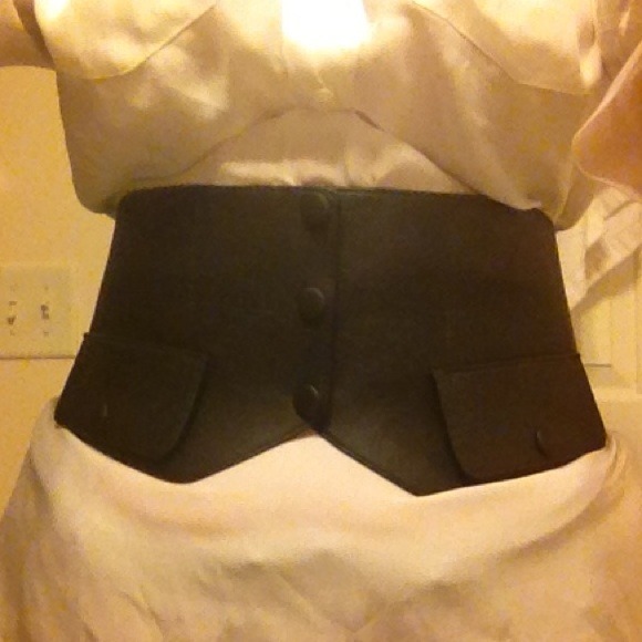 Black corset belt