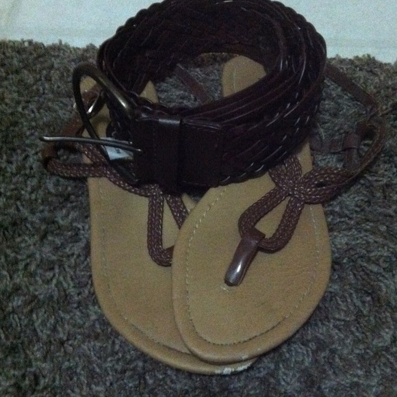 Sandals & matching belt