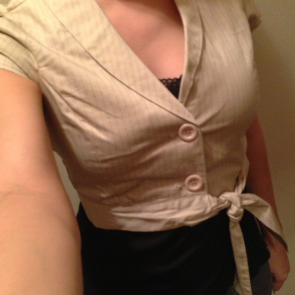 Tan with black stripes top