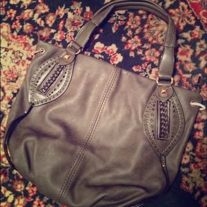 Large leather handbag