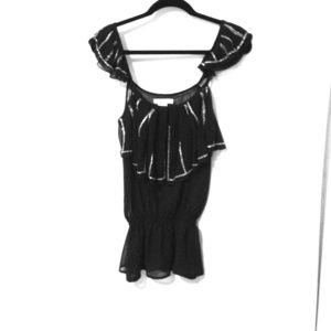 Sheer black chiffon top