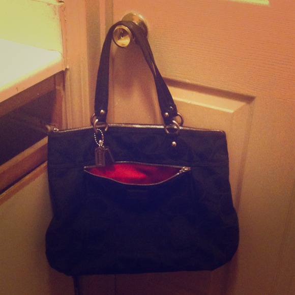 Black authentic coach purse. Used