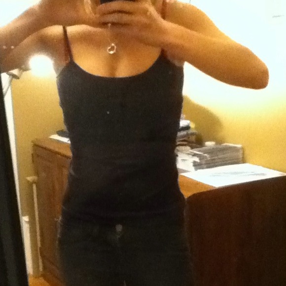 Black spandex, stretchy cami