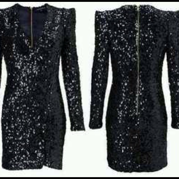 French Connection Sequin Dress in Navy - Picture 3 of 4