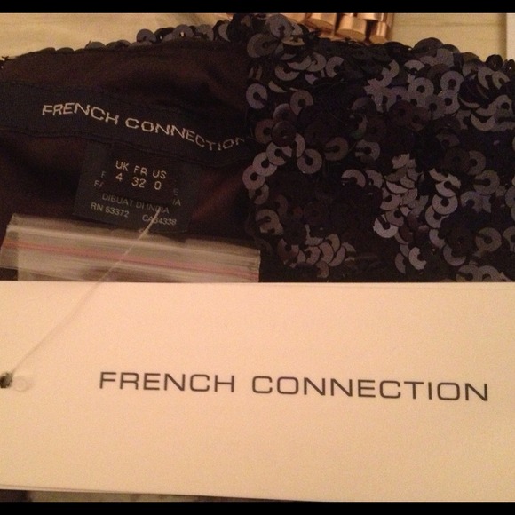 French Connection Sequin Dress in Navy - Picture 4 of 4