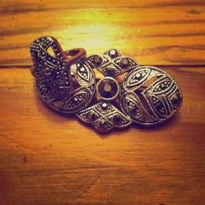 Western style brooch and ring