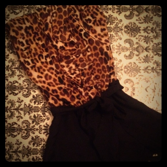 SOLD!! Express Animal Print Romper :)