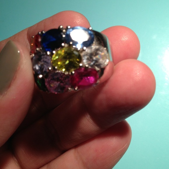 Colorful crystal ring - Picture 2 of 3