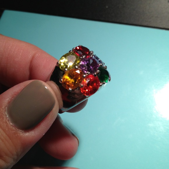 Colorful crystal ring - Picture 3 of 3