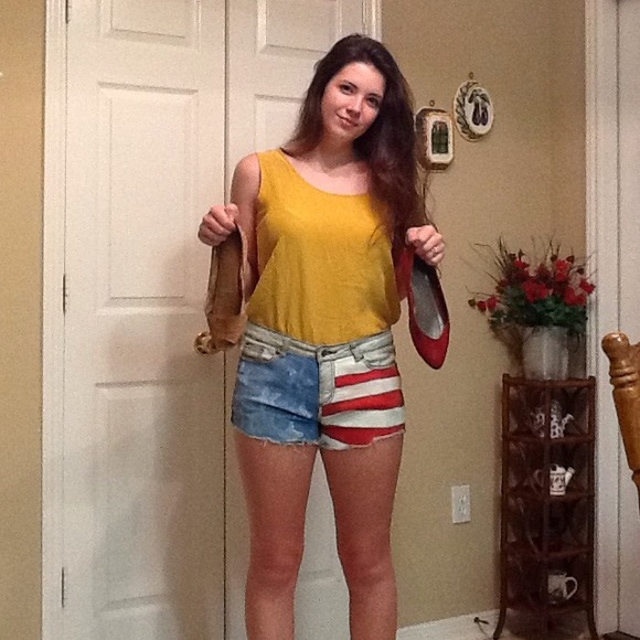 TRADED Flag High Waisted Shorts