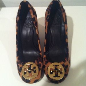 Never worn Tory Burch calf hair wedges $95 today