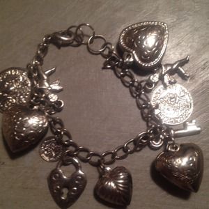 TrADEd Silver tone charm bracelet reserved 3-1