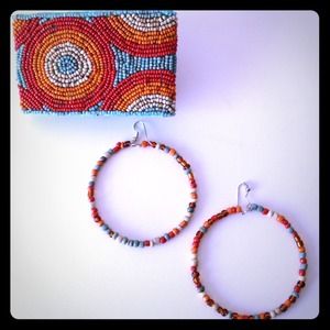 Colorfully Necklace and Earring Set With Velcro