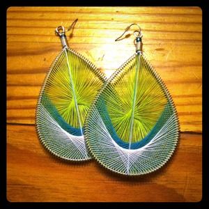 Bold woven earrings