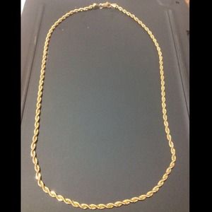 Solid 14k gold rope chain