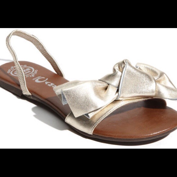 PRICE CUT! Jeffery Campbell Gold Big Bow Sandel