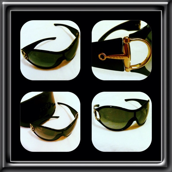 Gucci Black Horsebit Sunglasses