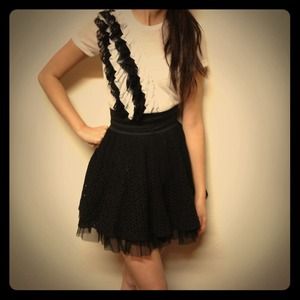 Fancy Black and White Frilly Top