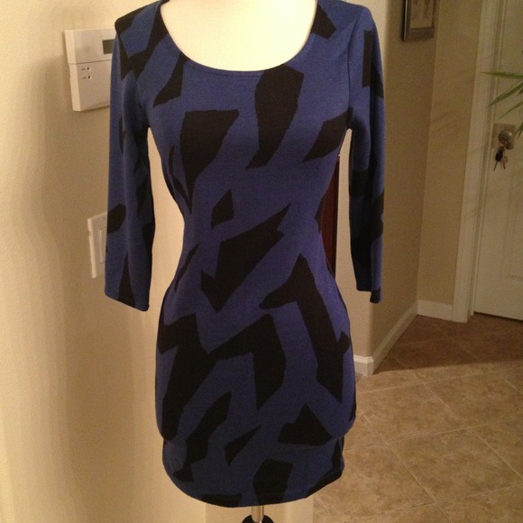 SOLDCobalt blue and black dress