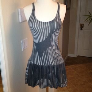 Armani exchange grey and white shirt