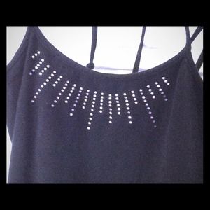 Bling jeweled black cami