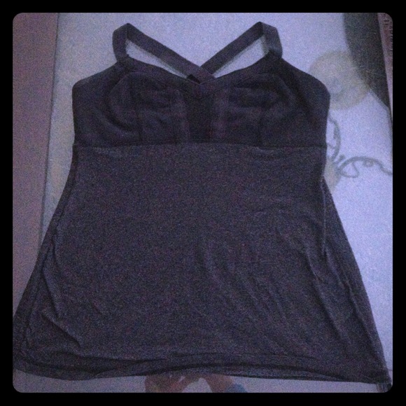 *Reserved*Lululemon Grey and Black Tank size 6