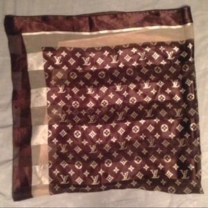 Louis Vuitton inspired silk scarf