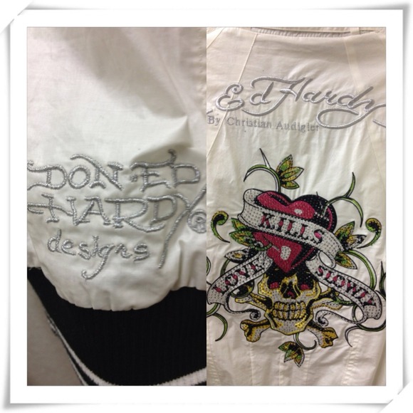 💛REDUCED💛Ed Hardy wind breaker type jacket - Picture 3 of 4