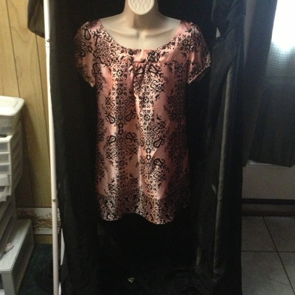 Medium silky pink glam dress