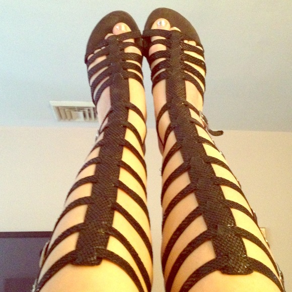 bebe Shoes - RESERVED****Boot like gladiator sandals