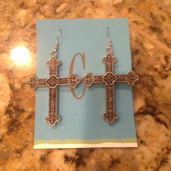 Large Cross Earrings