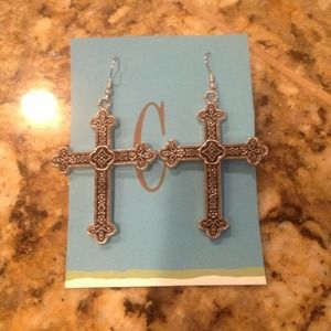 Large Cross Earrings