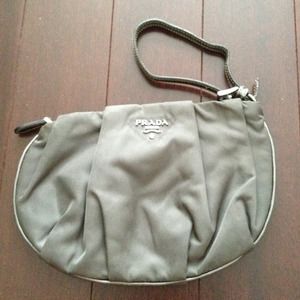 Prada Tessuto wristlet - charcoal grey (used)
