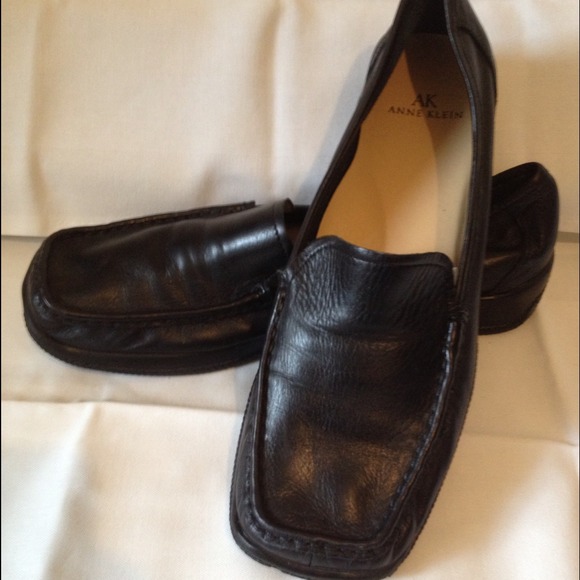 anne klein leather loafers