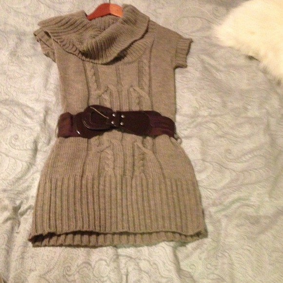 Tan sweater dress or shirt reduced!