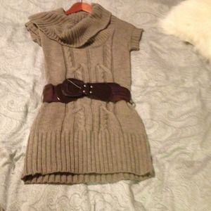 Tan sweater dress or shirt reduced!