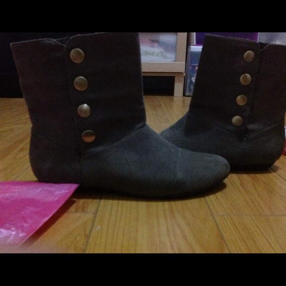 Taupe Suede Ankle Boots