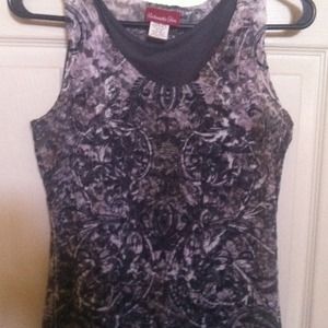 Beautiful western top grey/white /blk