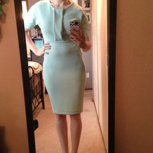 H&M mint structured dress